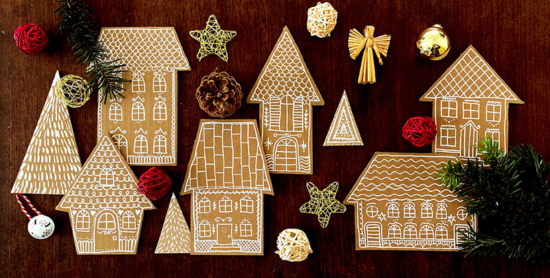 gingerbread houses holiday craft