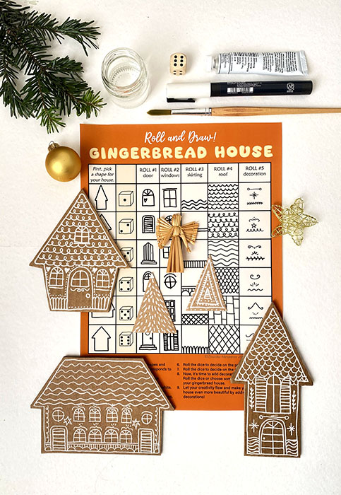 gingerbread houses christmas art lesson